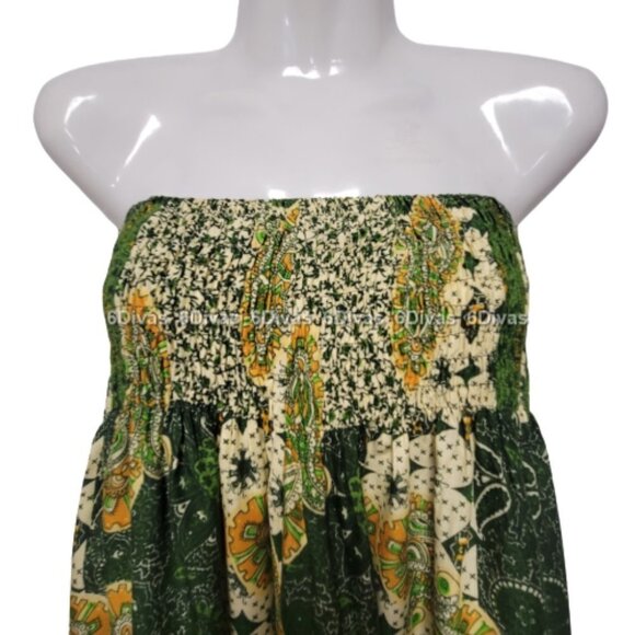 Green Cotton Skirt One Size Fits Most - Picture 6 of 9